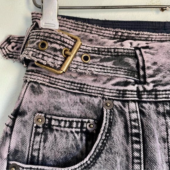 Ulla Johnson Albie Lilac Belted High Waisted Wide Leg Jeans Women’s 0 Acid Wash - Picture 8 of 16